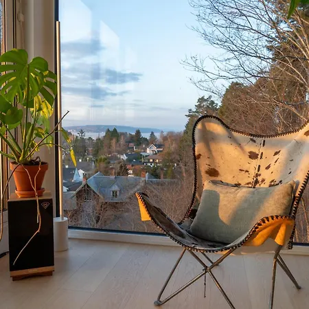 Nyaraló Luxury Treetop Villa-Style Panoramic City Views Oslo
